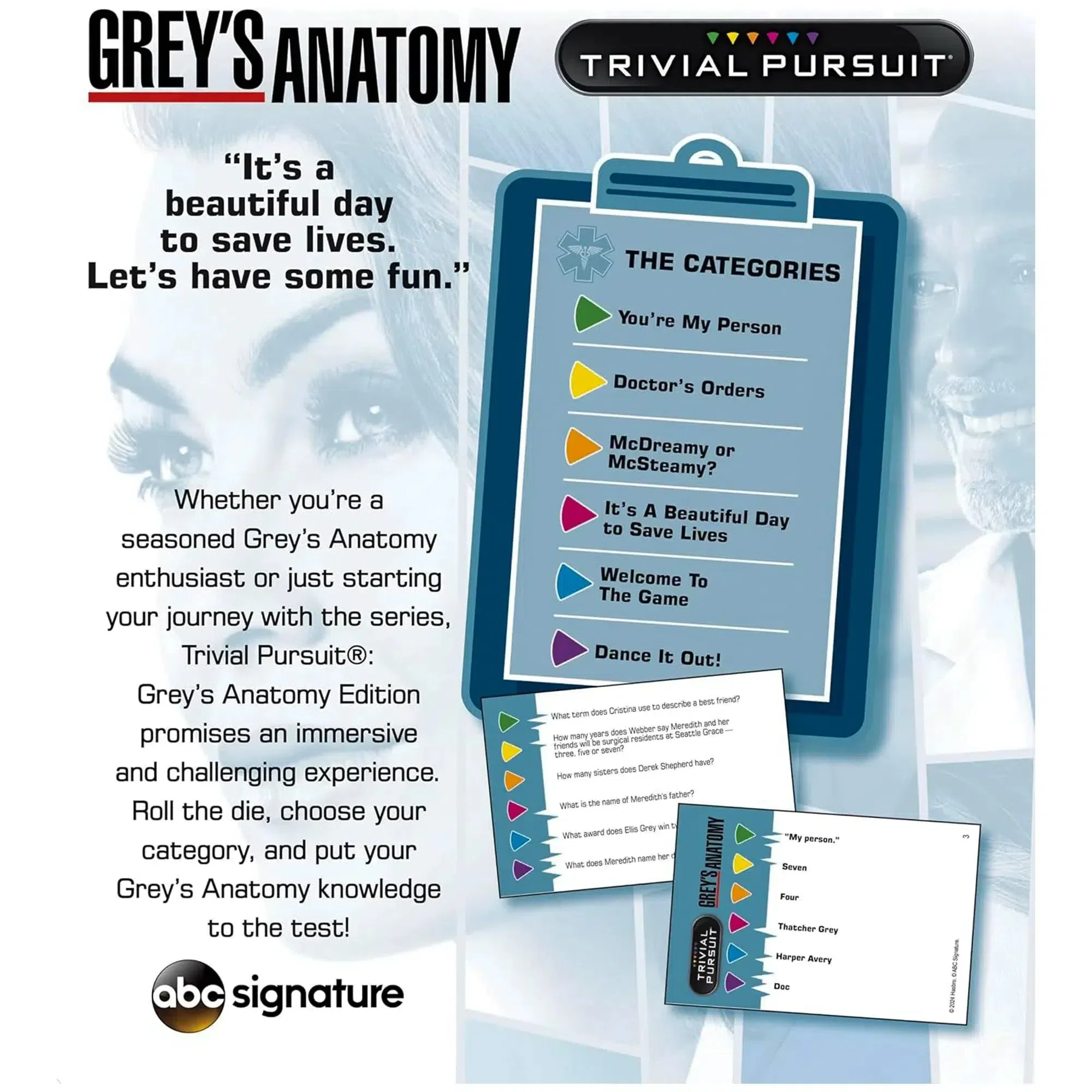 Trivial Pursuit: Grey's Anatomy Edition - Trivia TV Show Card Game for Family, and Adults (2+ Players, Ages 12+) - USAopoly - Image 4