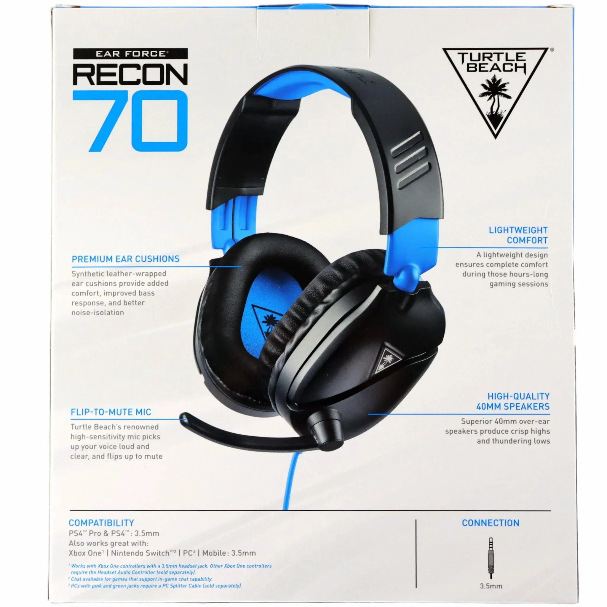 Turtle Beach - Wired Gaming Headset (Blue) - Ear Force Recon 70 - Image 3