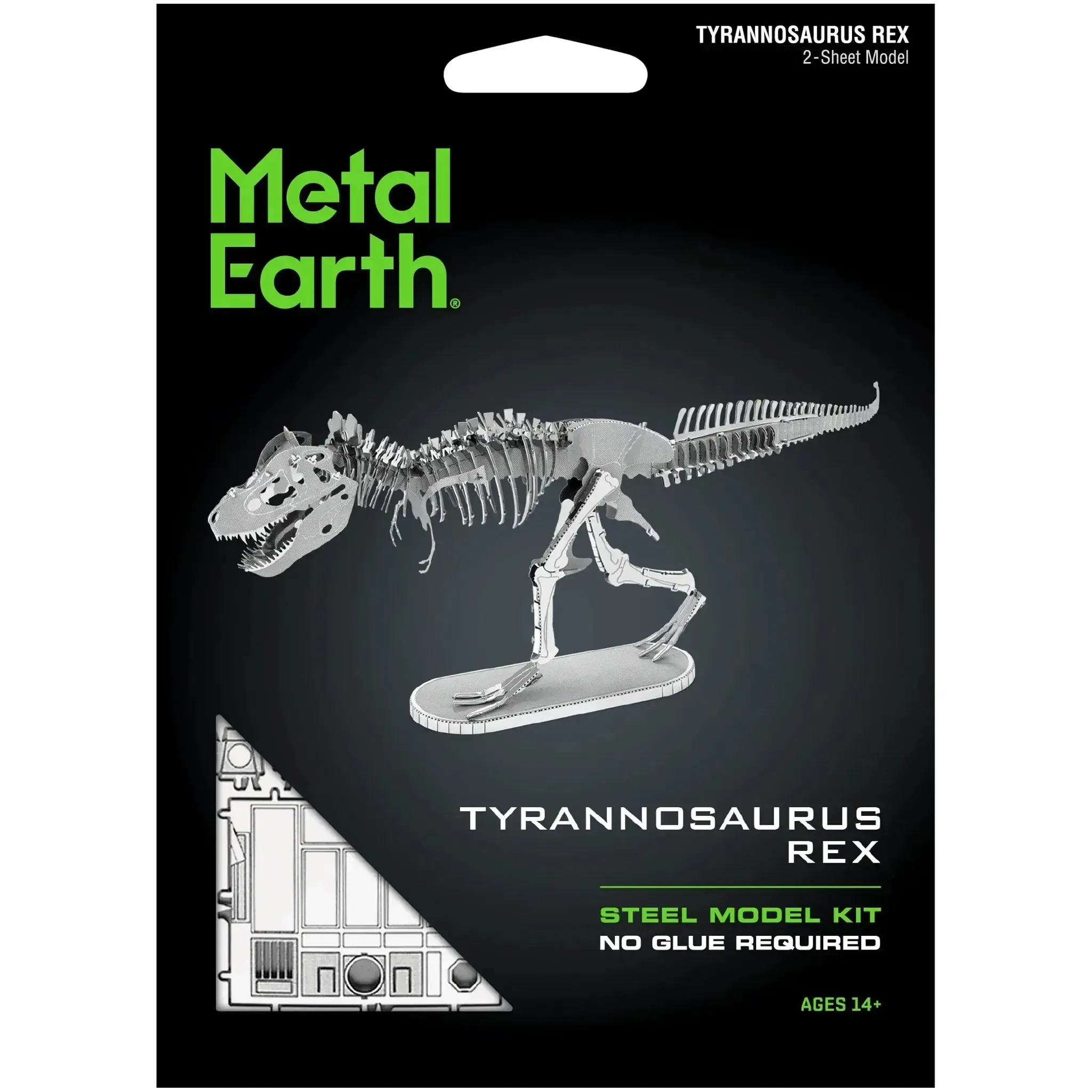 Tyrannosaurus Rex Skeleton Dinosaur 3D Figure Model Kit (Steel, Moderate Difficulty) - Fascinations - Metal Earth Series - (2023)