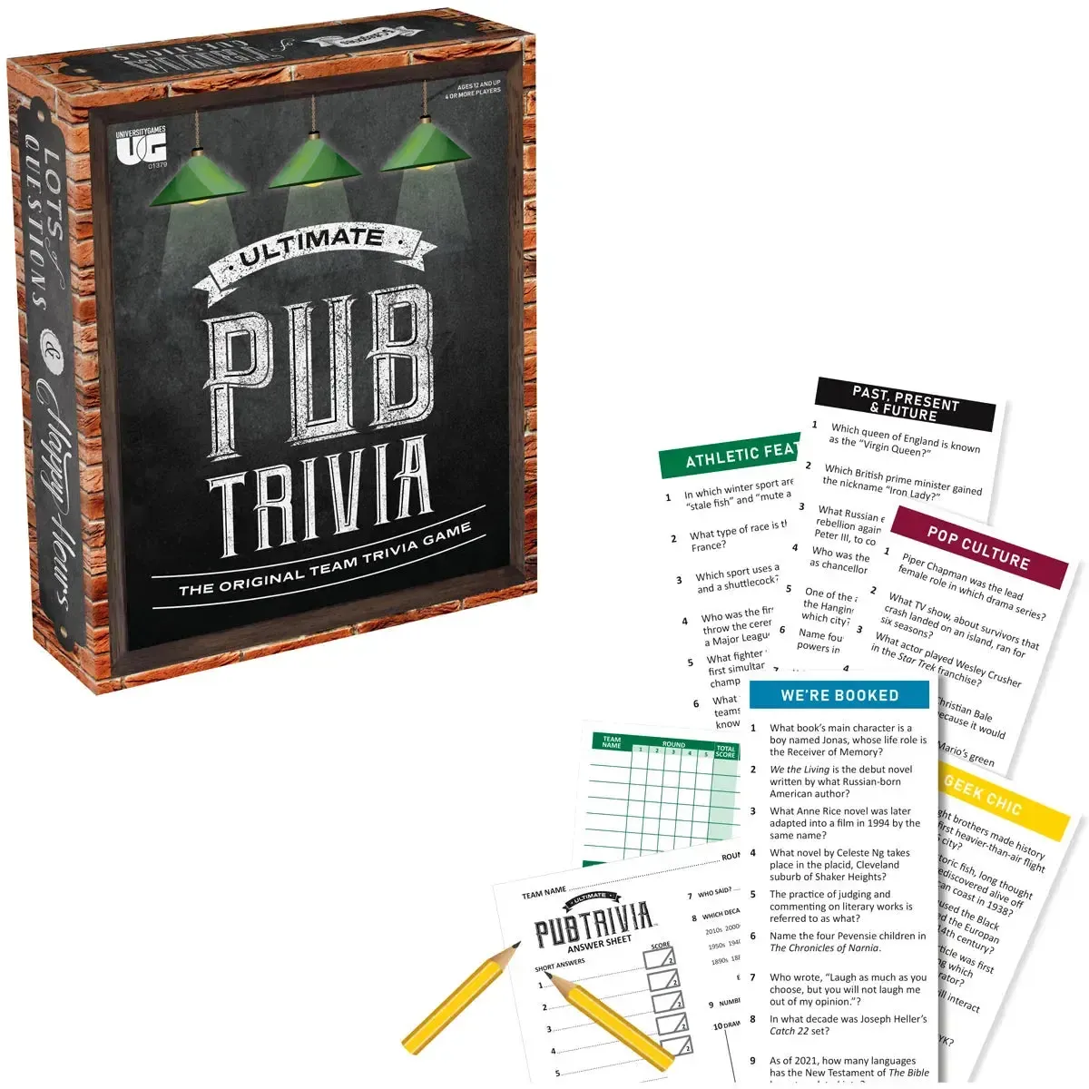 Ultimate Pub Trivia - Team-Based General Knowledge Card Game for Family and Adults (4+ Players, Age 12+) - University Games - Image 2