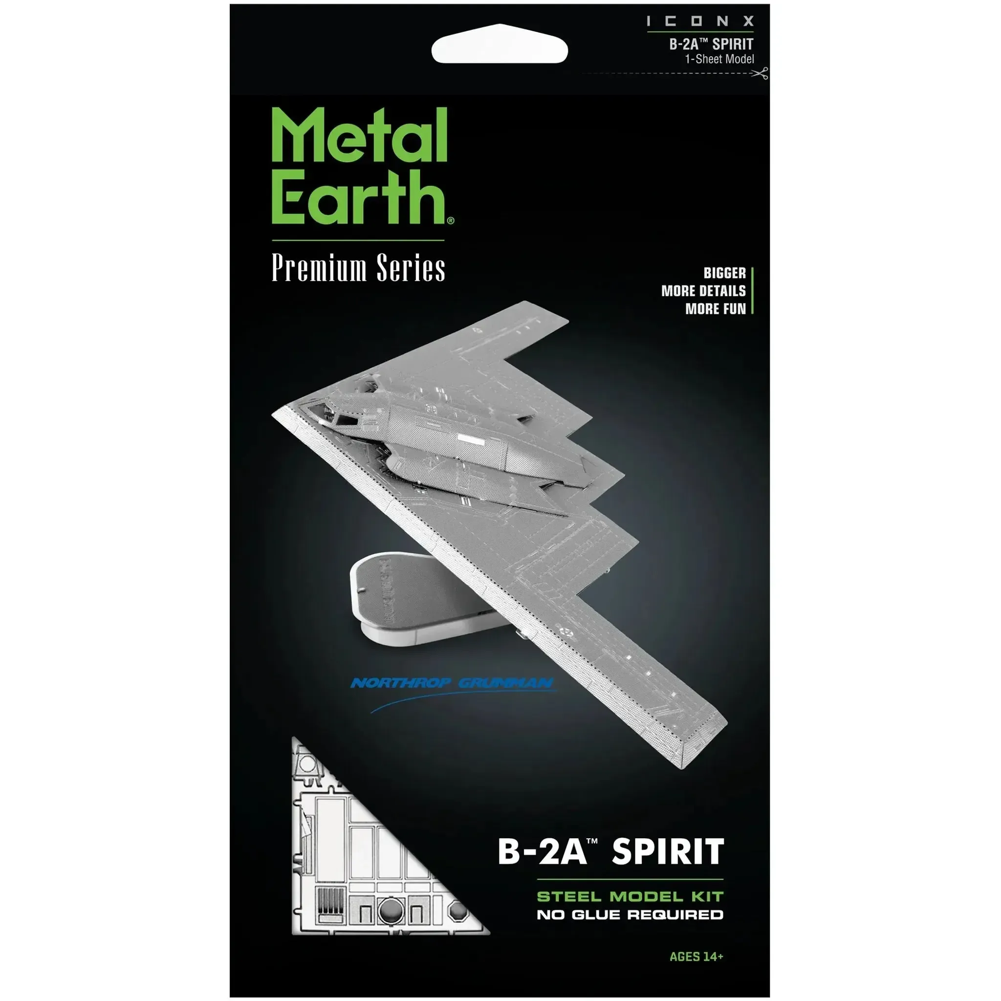 United States Air Force - Northrop Grumman B-2A Spirit Stealth Bomber Figure Model Kit (Steel, Easy-Moderate Difficulty) - Fascinations - Metal Earth Premium Series - (2024)