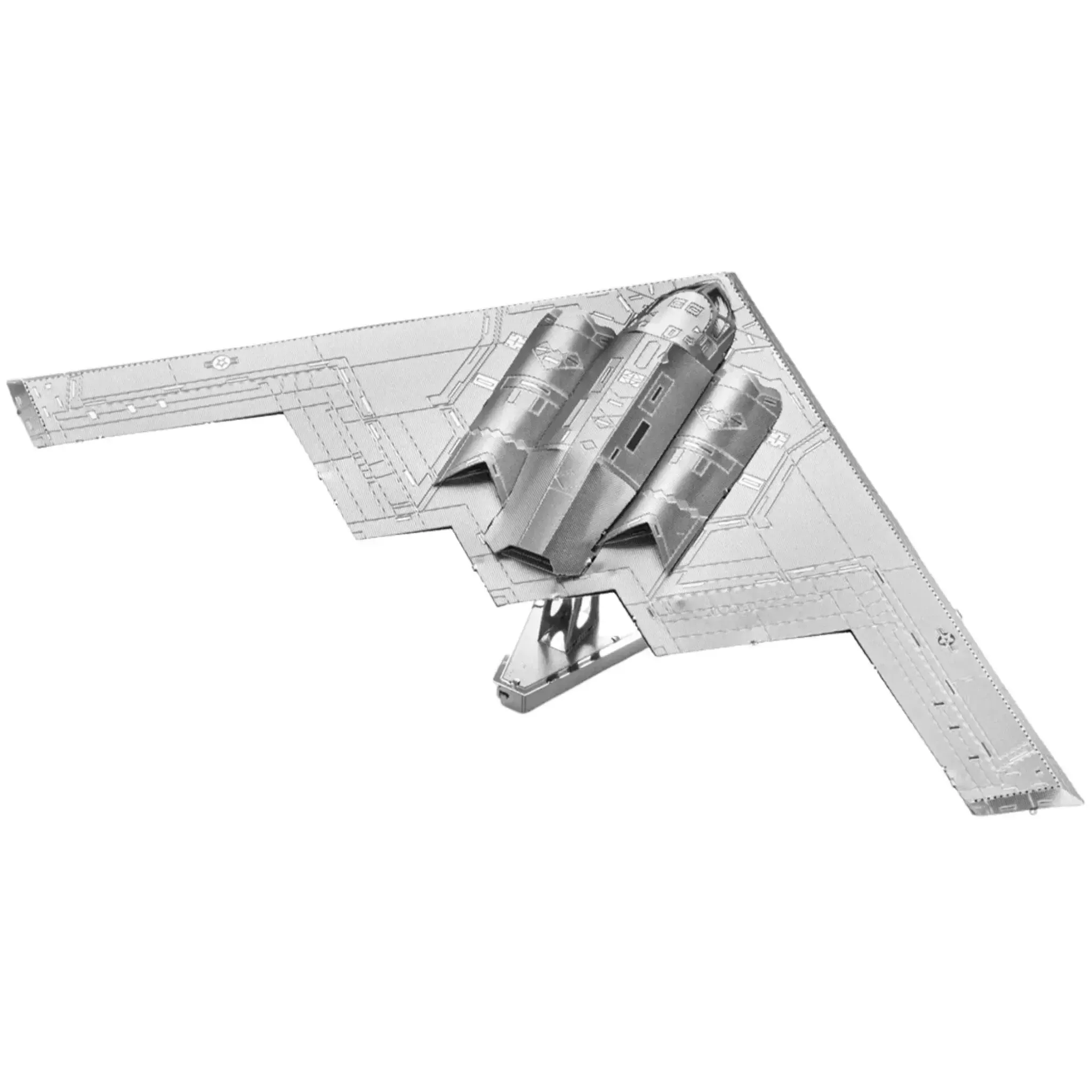 United States Air Force - Northrop Grumman B-2A Spirit Stealth Bomber Figure Model Kit (Steel, Easy-Moderate Difficulty) - Fascinations - Metal Earth Premium Series - (2024) - Image 6