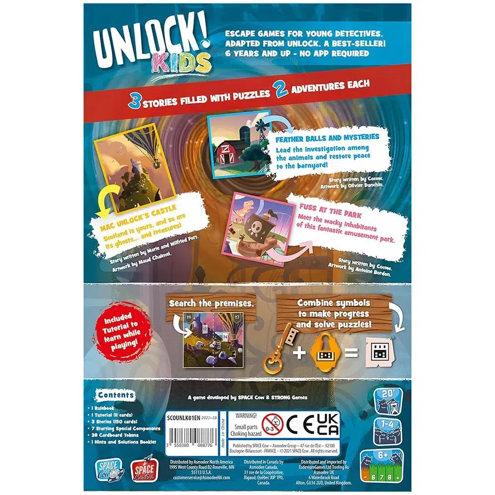 Unlock! Kids - Cooperative Escape Room Board Game for Family, and Children (1-4 Players, Ages 6+) - Space Cowboys - Image 3