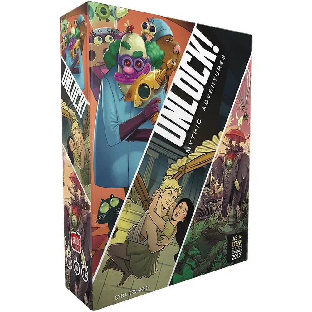 UNLOCK! Mythic Adventures - Cooperative Adventure Board Game for Family, and Adults (1-6 Players, Ages 10+) - Space Cowboys