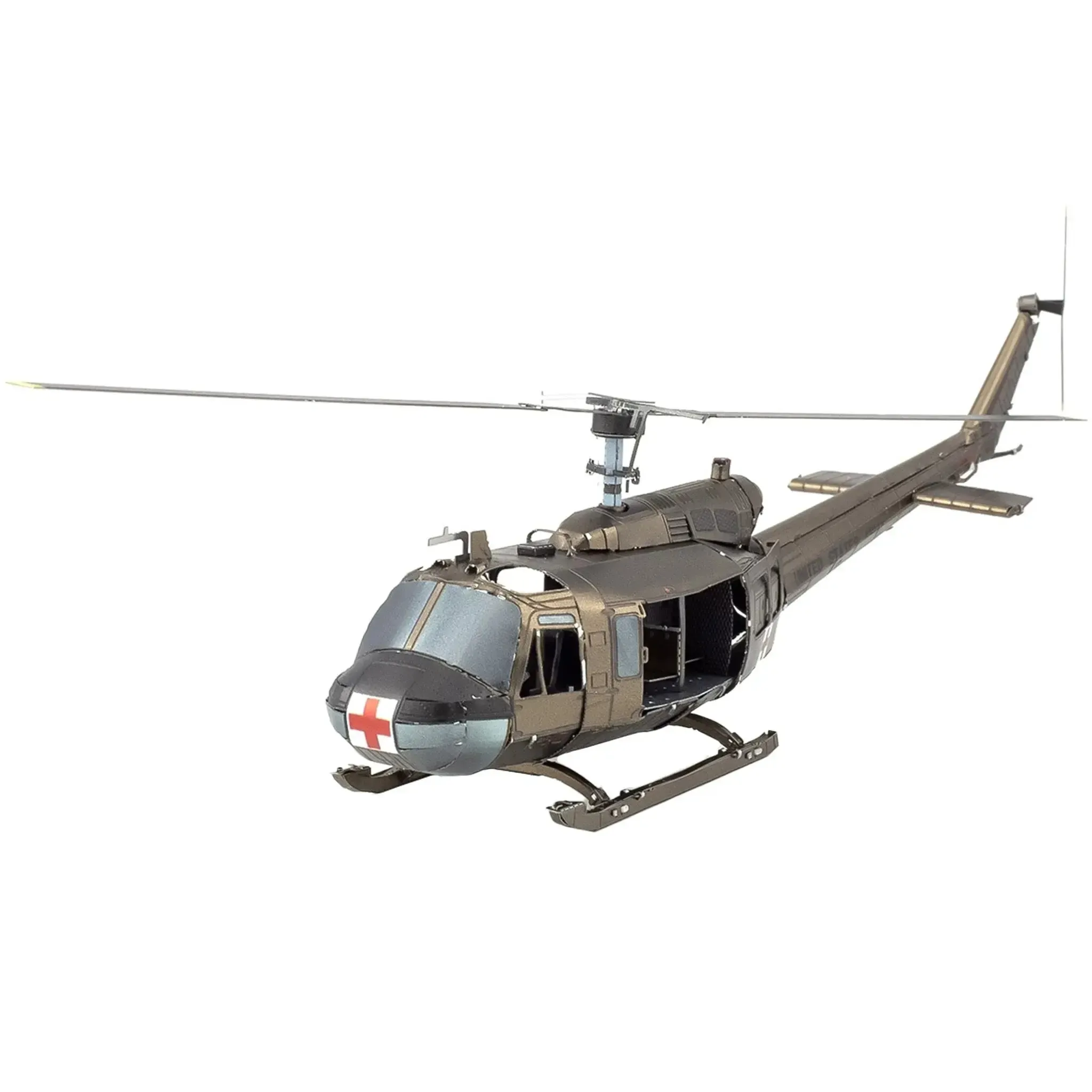 Vietnam War [United States Army] - Bell UH-1 Huey Helicopter 3D Figure Model Kit (1:80 Scale, Steel, Moderate Difficulty) - Fascinations - Metal Earth Series - (2023) - Image 2