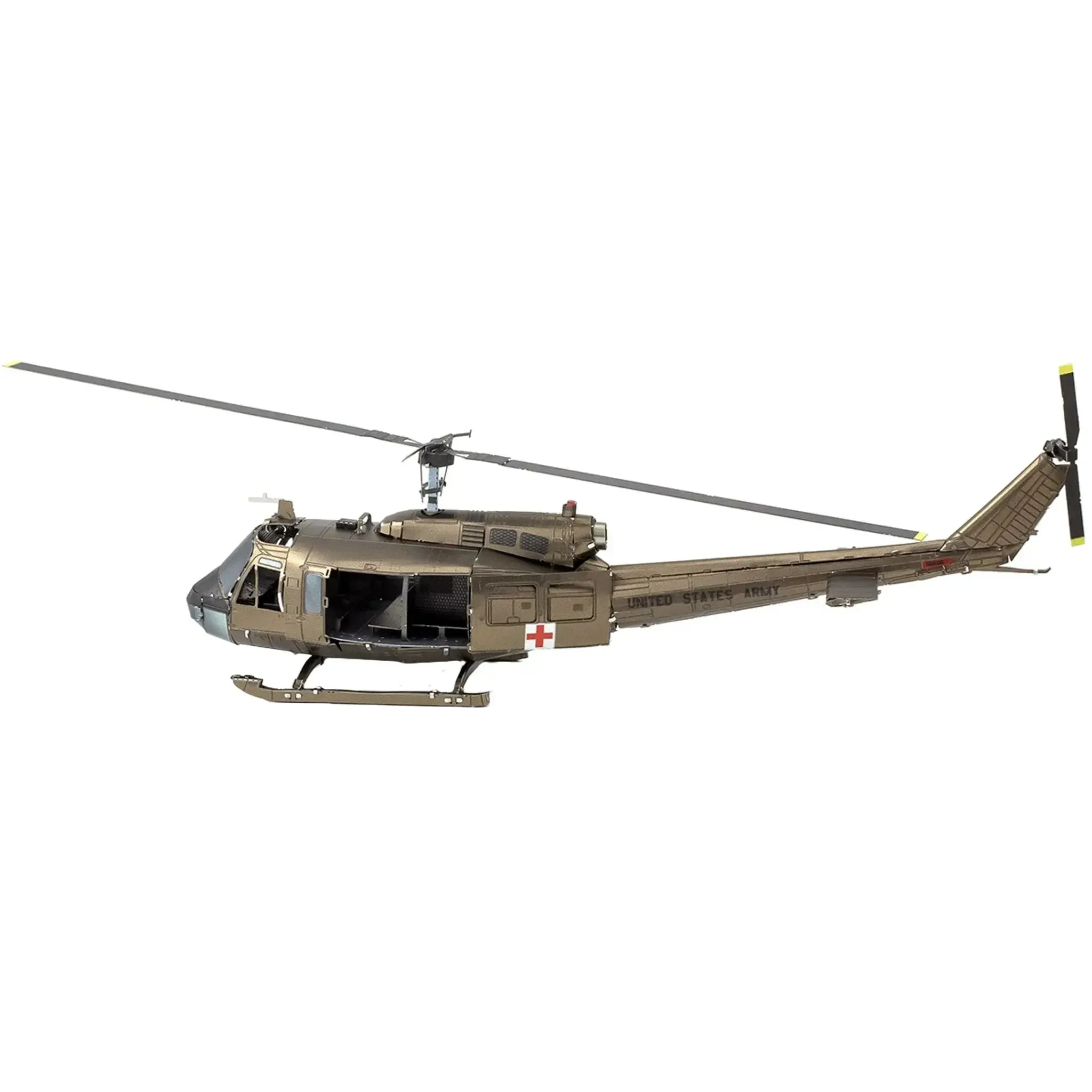 Vietnam War [United States Army] - Bell UH-1 Huey Helicopter 3D Figure Model Kit (1:80 Scale, Steel, Moderate Difficulty) - Fascinations - Metal Earth Series - (2023) - Image 4