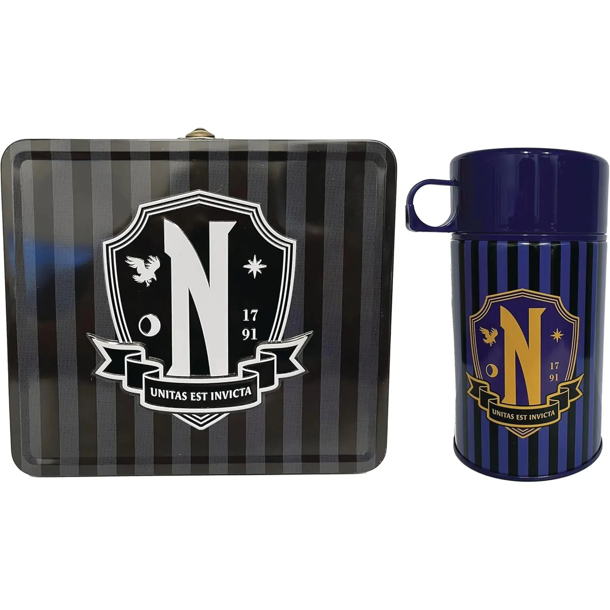 Wednesday [The Addams Family] - Nevermore Academy Lunchbox & Beverage Container Set (Limited Edition: 1 of 1,750) - Surreal Entertainment - Tin Titans Series, PREVIEWS Exclusive