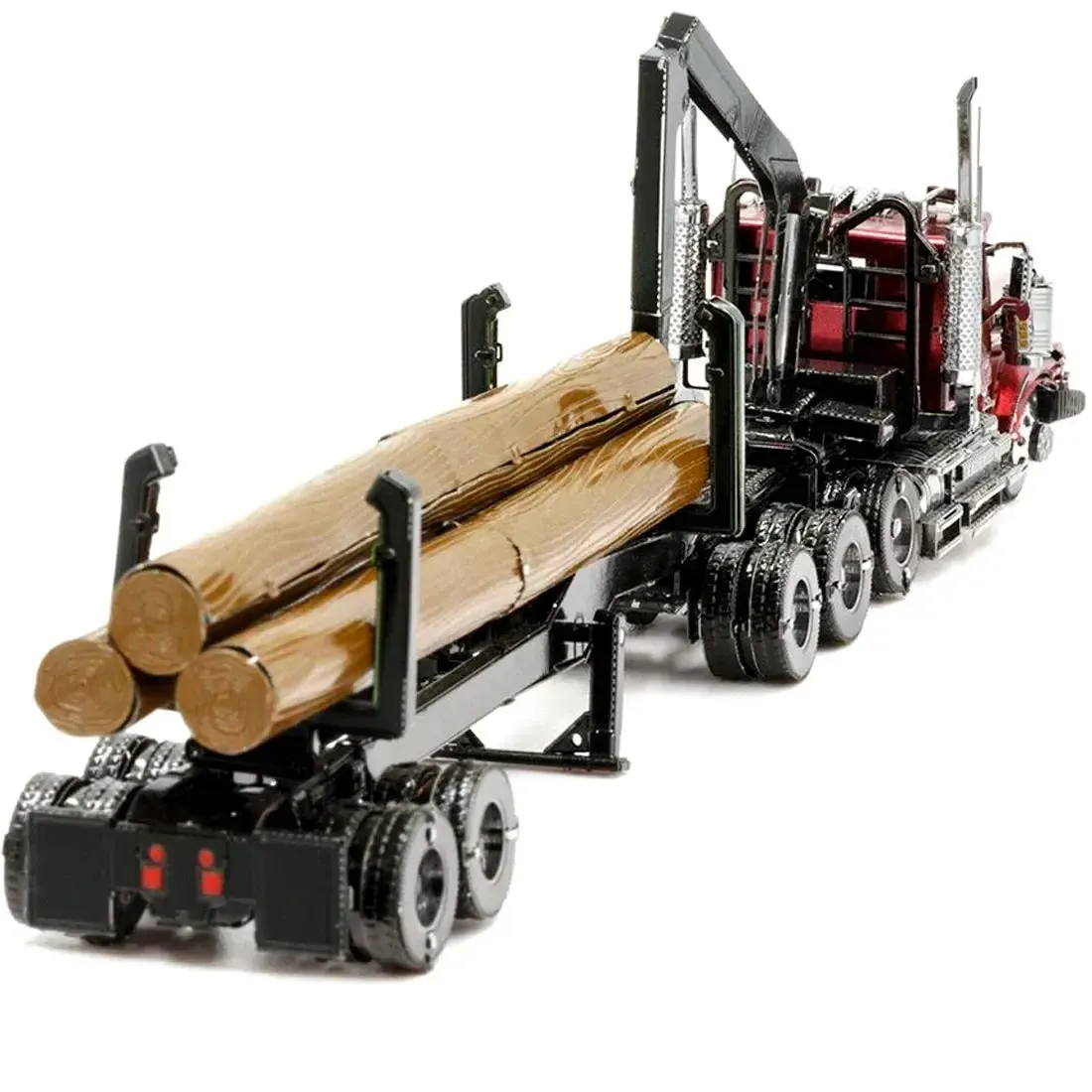 Western Star - 4900SF Log Truck & Trailer Figure Model Kit (Steel, Challenging Difficulty) - Fascinations - Metal Earth Premium Series - Image 2
