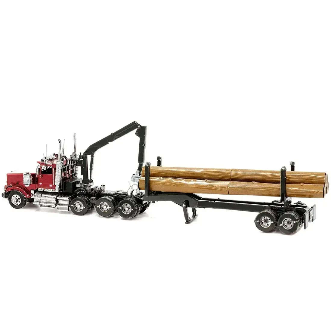 Western Star - 4900SF Log Truck & Trailer Figure Model Kit (Steel, Challenging Difficulty) - Fascinations - Metal Earth Premium Series - Image 3