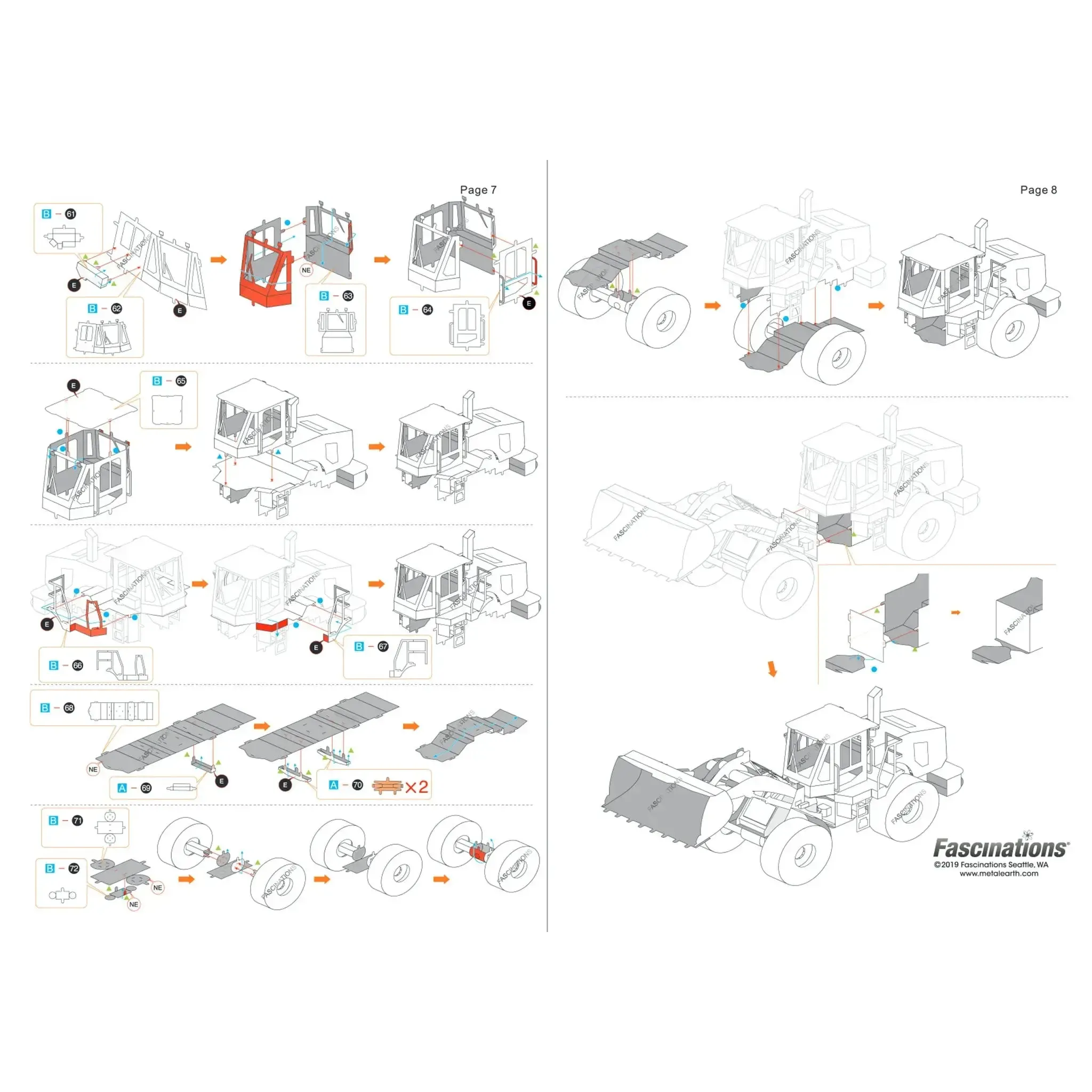 Wheel Loader Construction Vehicle Figure Model Kit (Steel, Moderate Difficulty) - Fascinations - Metal Earth Series - (2022) - Image 12