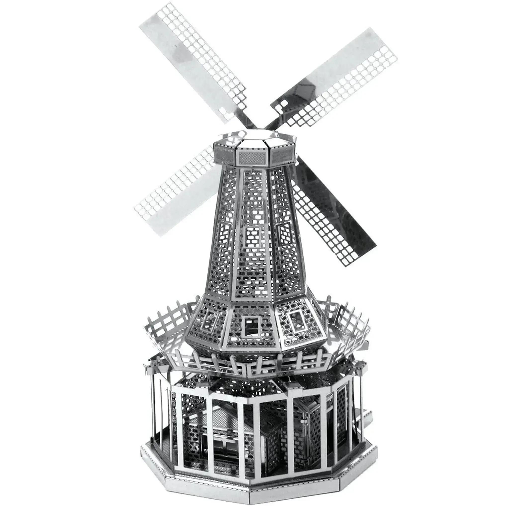 Windmill 3D Figure Model Kit (Steel, Moderate Difficulty) - Fascinations - Metal Earth Series - (2022) - Image 6