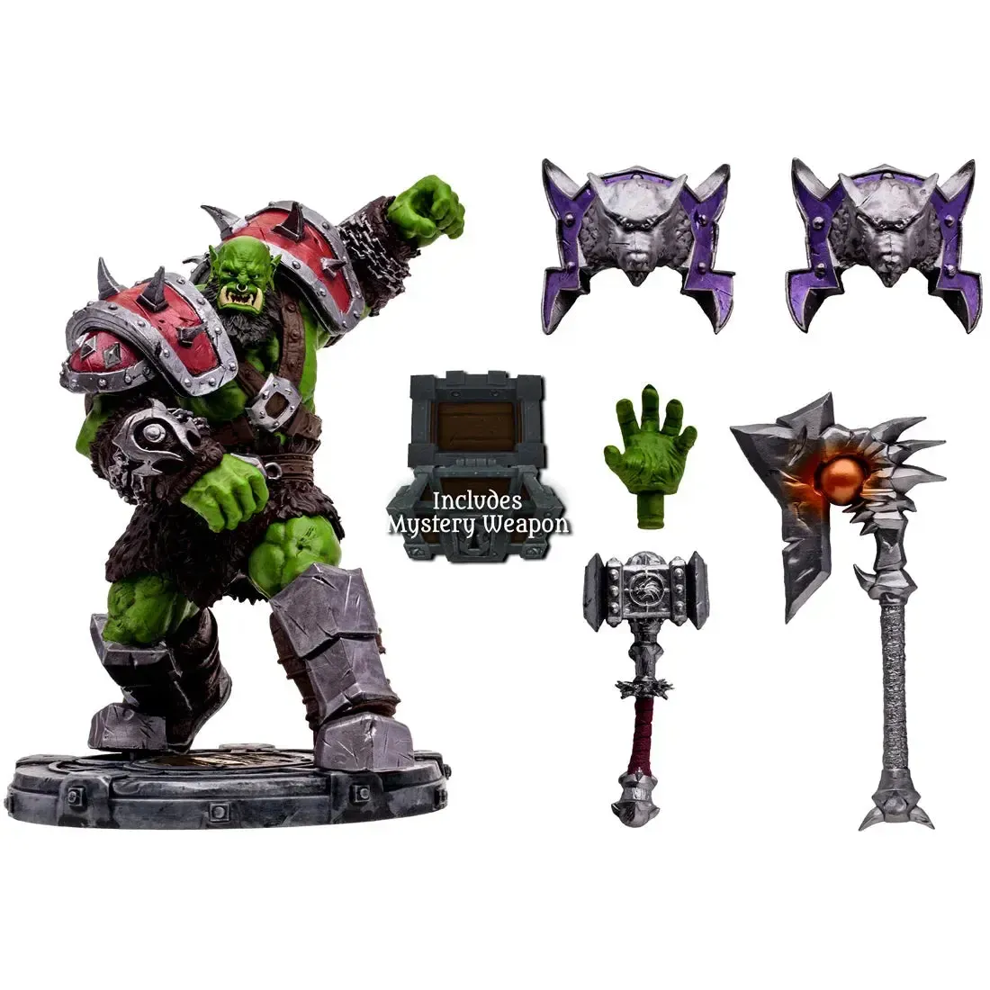 World of Warcraft - Orc Warrior & Orc Shaman with Mystery Weapon Action Figure (1:12 Scale) - McFarlane Toys - Image 4