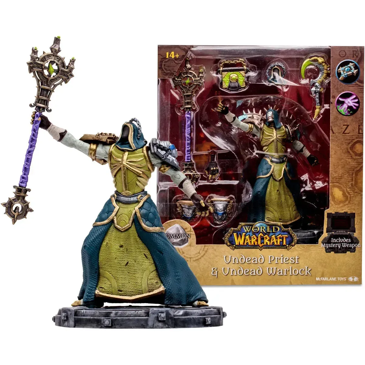 World of Warcraft - Undead Priest & Undead Warlock with Mystery Weapon Action Figure (1:12 Scale) - McFarlane Toys - Image 2