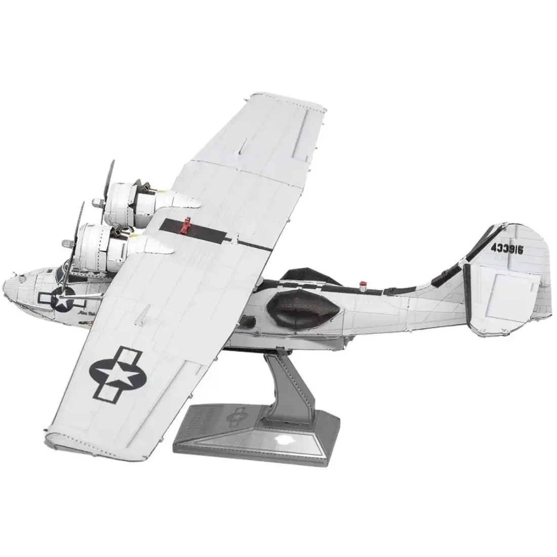 World War II - Consolidated PBY Catalina American Plane Boat Figure Model Kit (1:94 Scale, Steel, Moderate Difficulty) - Fascinations - Metal Earth Series - Image 2