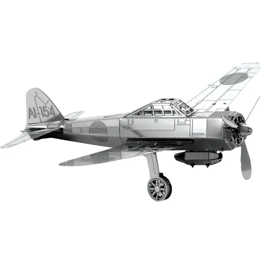 World War II [Imperial Japanese Navy] - Mitsubishi Zero Plane Figure Model Kit (Steel, Moderate Difficulty) - Fascinations - Metal Earth Series - Image 4