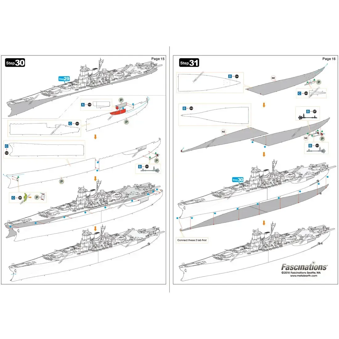 World War II [Imperial Japanese Navy] - Yamato Battleship Figure Model Kit (Steel, Challenging Difficulty) - Fascinations - Metal Earth Premium Series - Image 14