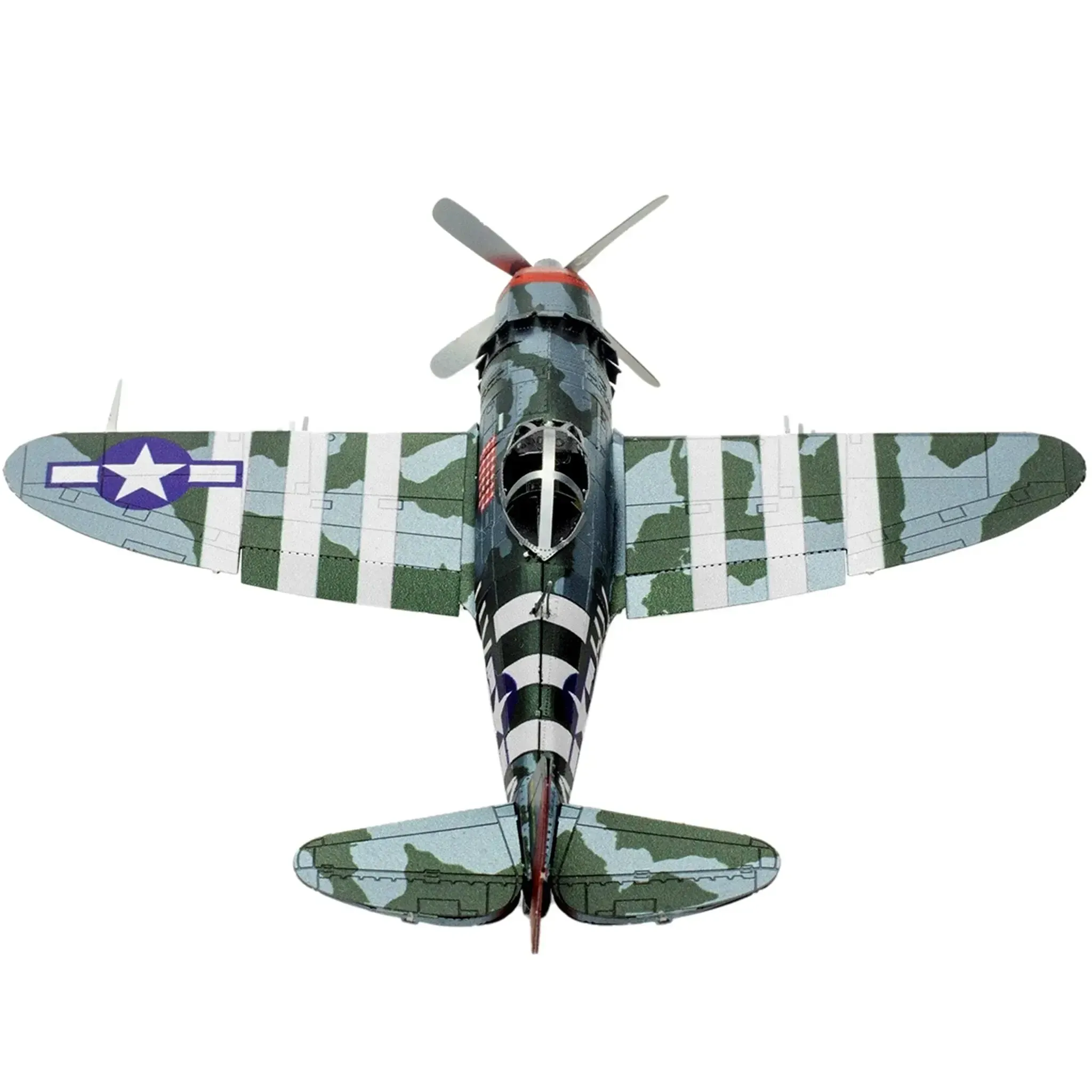 World War II [United States Army Air Forces] - Republic P-47 Thunderbolt Aircraft 3D Figure Model Kit (1:94 Scale, Steel, Moderate Difficulty) - Fascinations - Metal Earth Series - (2024) - Image 5