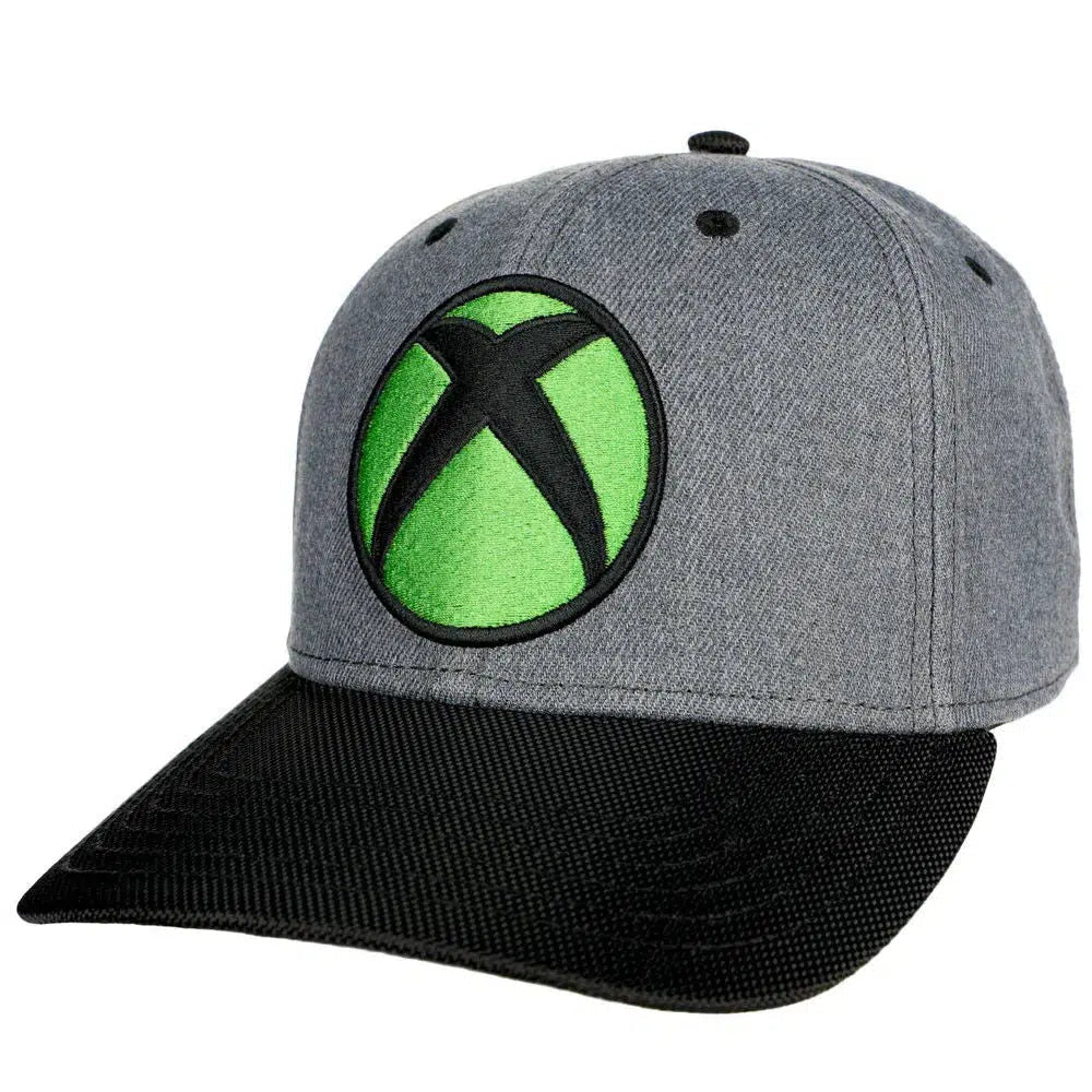 XBOX - Console Logo Snapback Hat (Gray, Curved Bill) - Bioworld - Image 2