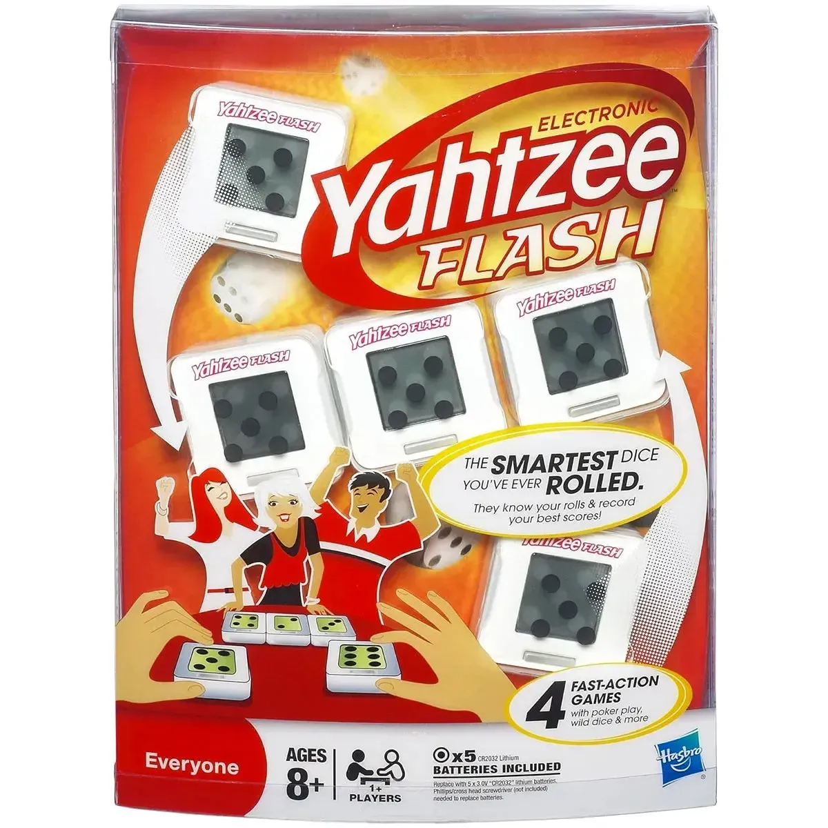 Yahtzee Flash - Dice-Based Math Electronic Game for Family, Adults, and Children (1+ Players, Age 8+) - Hasbro (2009)